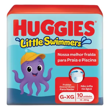 Fralda Huggies Little Swimmers Tamanho G/XG Pacote com 10 Fraldas Descart&aacute;veis
