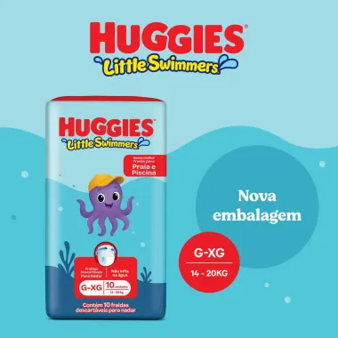 Fralda Huggies Little Swimmers Tamanho G/XG Pacote com 10 Fraldas Descart&aacute;veis