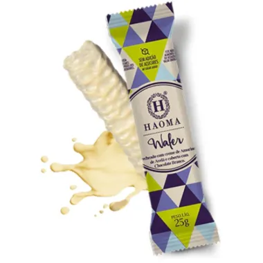 Wafer Haoma Chocolate Branco 25g