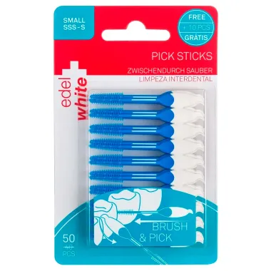 Palito Interdental Edel White Pick Sticks com 50 Unidades