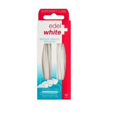 Fio Dental Suiço Edel White Supersoft Floss 50 Unidades