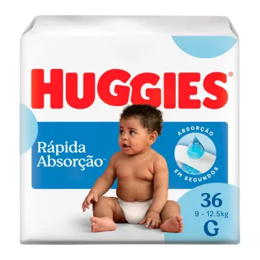 Fralda Huggies Tripla Proteção Tamanho G Pacote Mega 36 Fraldas Descartáveis