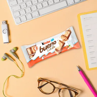 Chocolate Kinder Bueno White com 2 unidades 39g