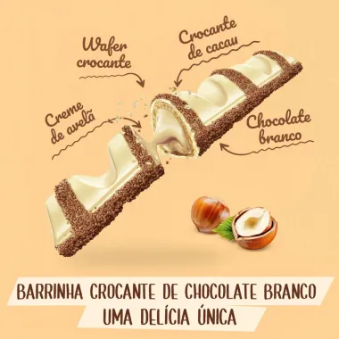 Kinder Bueno White Chocolate Branco 2 Unidades 39g