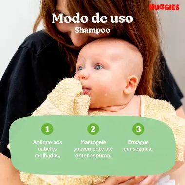 Shampoo Huggies Camomila Seguro para Rec&eacute;m-Nascidos 400ml