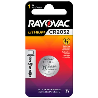 Bateria Rayovac Electrônica CR2032 Litio com 1 Unidade