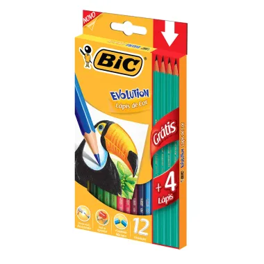 Lápis de Cor Bic Evolution com 12 Cores