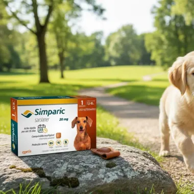 Simparic 20mg para Cães de 5,1 a 10kg com 1 Comprimido Mastigável