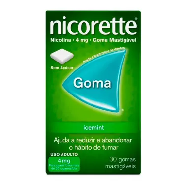 Nicorette Icemint 4mg Goma Mastig&aacute;vel com 30 Unidades
