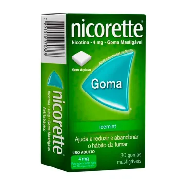 Nicorette Icemint 4mg Goma Mastig&aacute;vel com 30 Unidades