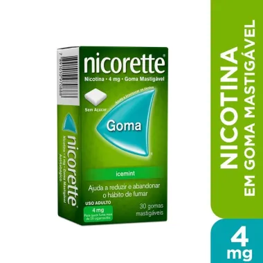 Nicorette Icemint 4mg Goma Mastig&aacute;vel com 30 Unidades