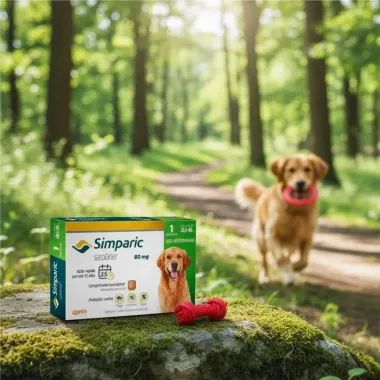 Simparic 80mg para Cães de 20,1 a 40kg com 1 Comprimido Mastigável