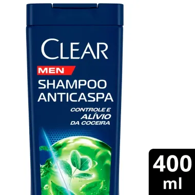 Shampoo Clear Men Controle e Alívio da Coceira 400ml