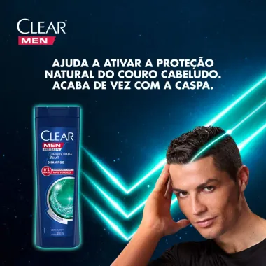 Shampoo Clear Men Limpeza Diária 2 em 1 400ml