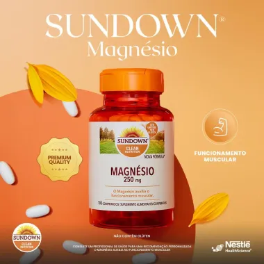 Suplemento Alimentar Sundown Magn&eacute;sio 250mg 100 Comprimidos