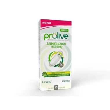 Prolive Suplemento Probi&oacute;tico com 15 c&aacute;psulas