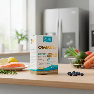 Equaliv Ômega 3 Óleo de Peixe 1000mg com 90 Cápsulas Gelatinosas