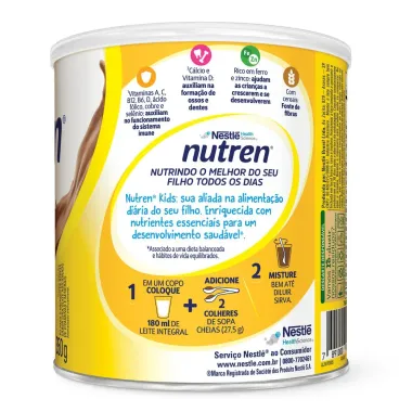 Nutren Kids Chocolate Complemento Alimentar Lata 350g