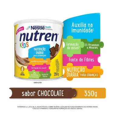 Nutren Kids Chocolate Complemento Alimentar Lata 350g
