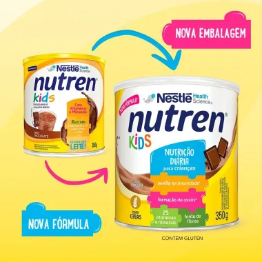Nutren Kids Chocolate Complemento Alimentar Lata 350g