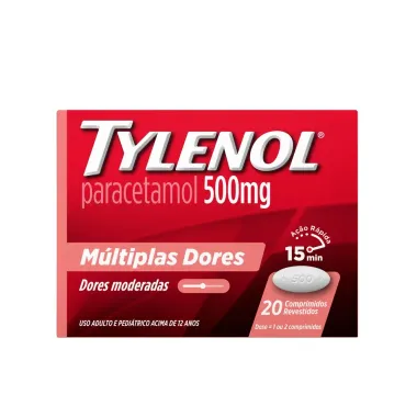 Tylenol 500mg 20 Comprimidos