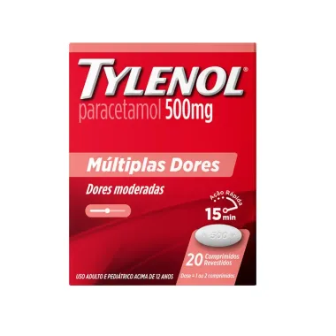 Tylenol 500mg 20 Comprimidos