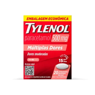 Tylenol 500mg 20 Comprimidos