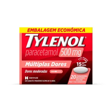 Tylenol 500mg 20 Comprimidos