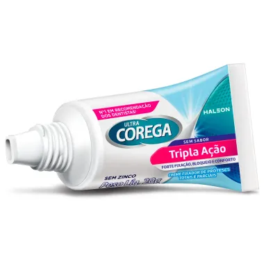 Corega Ultra Creme Fixador de Dentadura Sem Sabor 20g