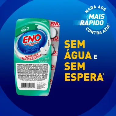 Eno Pastilhas Mastig&aacute;veis Sabor Menta com 8 Unidades