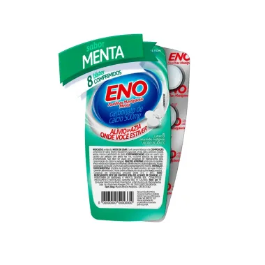 Eno Pastilhas Mastig&aacute;veis Sabor Menta com 8 Unidades