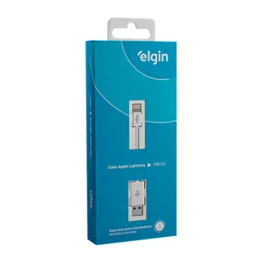 Cabo Lightning Elgin para Iphone Branco 1 Unidade