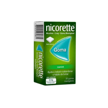 Goma Mastigável Nicorette Icemint 2mg 30 unidades