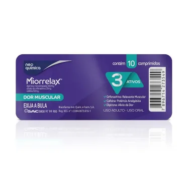 Miorrelax Envelope com 10 Comprimidos