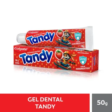 Creme Dental Infantil com Fl&uacute;or Colgate Tandy Morango 50g