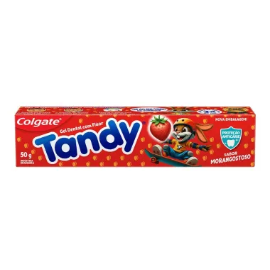 Creme Dental Infantil com Fl&uacute;or Colgate Tandy Morango 50g