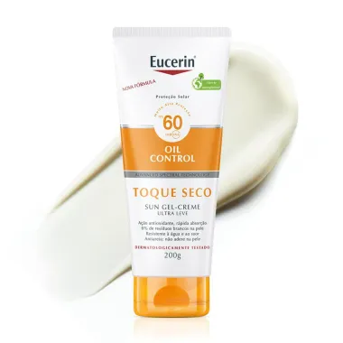 Protetor Solar Corporal Eucerin Sun Oil Control Toque Seco FPS 60 Gel Creme 200g