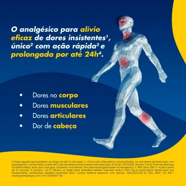 Flanax XR 660mg Bayer Analgésico com 8 Comprimidos Revestidos de Liberação Prolongada