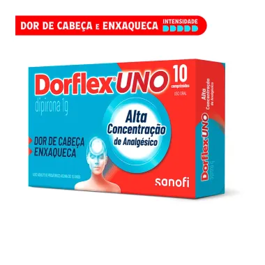 Dorflex Uno Enxaqueca Dipirona 1G 10 Comprimidos