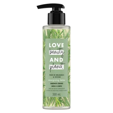 Sabonete Líquido para Mãos e Corpo Love Beauty And Planet Óleo de Melaleuca e Vetiver 300ml