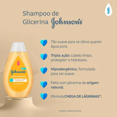 Shampoo para Bebê Johnson's Baby de Glicerina 750ml