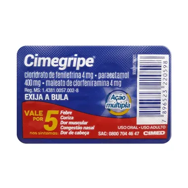 Cimegripe com 4 Cápsulas