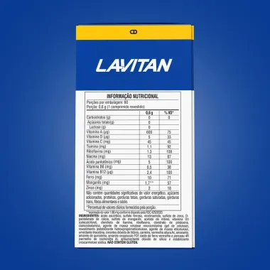 Lavitan A-Z com 60 Comprimidos