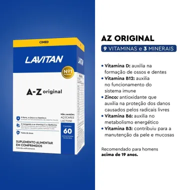 Lavitan AZ Original Suplemento Alimentar com 60 Comprimidos