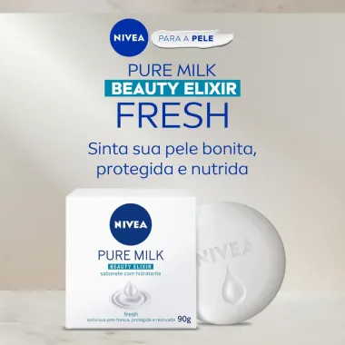 Sabonete em Barra Hidratante Nivea Pure Milk Fresh 90g