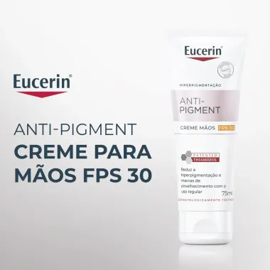 Eucerin Anti-Pigment Creme Hidrante Clareador de M&atilde;os FPS 30 75ml