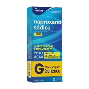 Naproxeno 550mg Neo Química Genérico com 20 Comprimidos