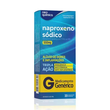 Naproxeno 550mg Neo Química Genérico com 20 Comprimidos