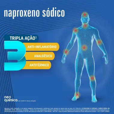 Naproxeno 550mg Neo Química Genérico com 20 Comprimidos