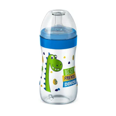 Mamadeira Lillo Super Evolution Magia Bico de Silicone 6+ Meses Azul Desenhos Sortidos 300ml